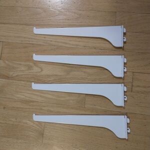 White Closet Shelf Support Brackets - Set of 4